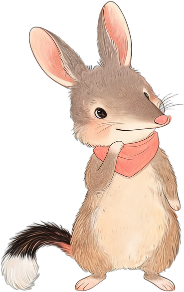 Bimble the bilby looks at the stars